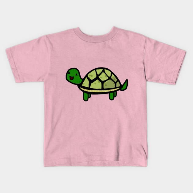 Cute Turtle Kids T-Shirt by Nomich